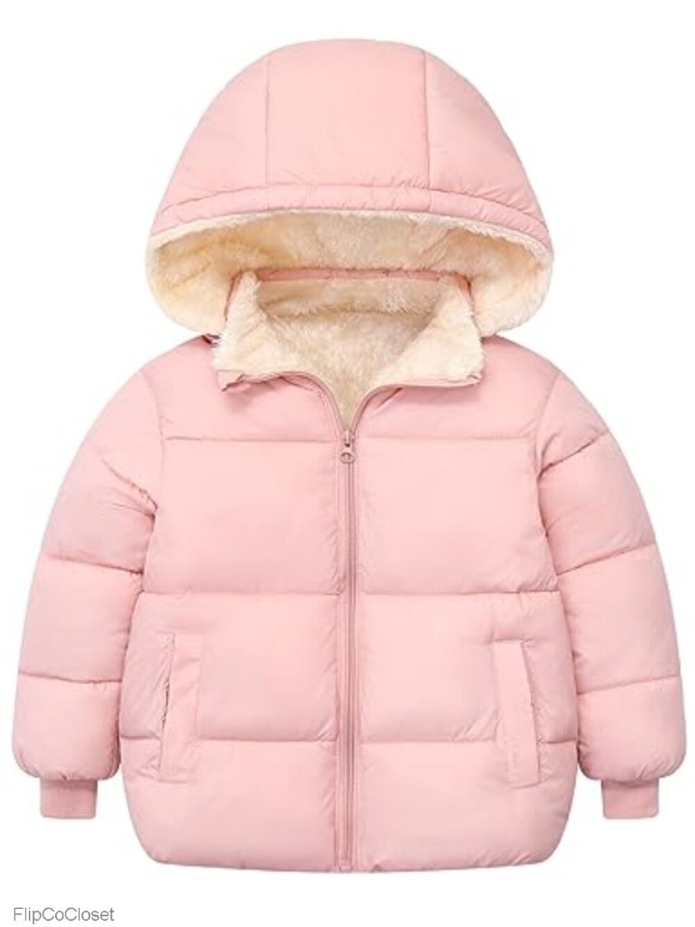 Toddler Girls Hooded Puffer Down Alternative Jacket Winter Coat